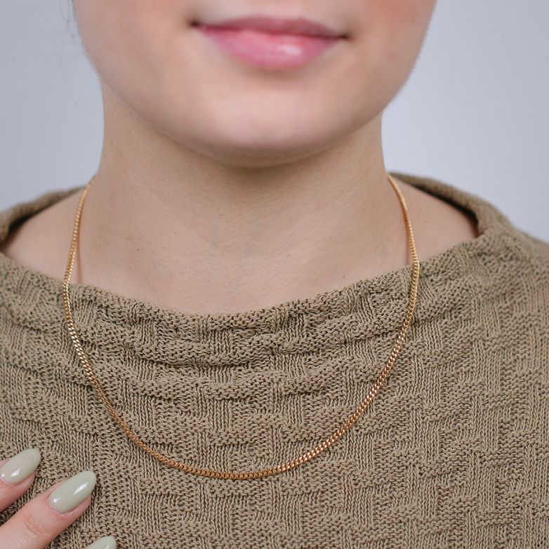 10.70g yellow gold curb chain