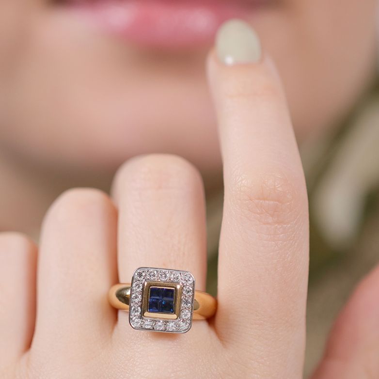 Bague saphirs 0.56 carat et...