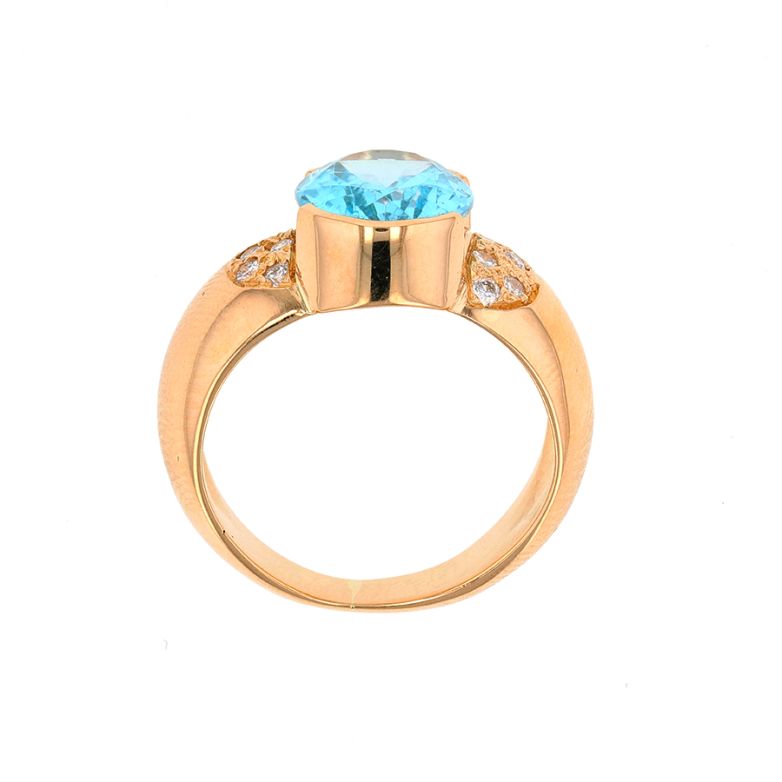Ring topaz 5.96 carats and...