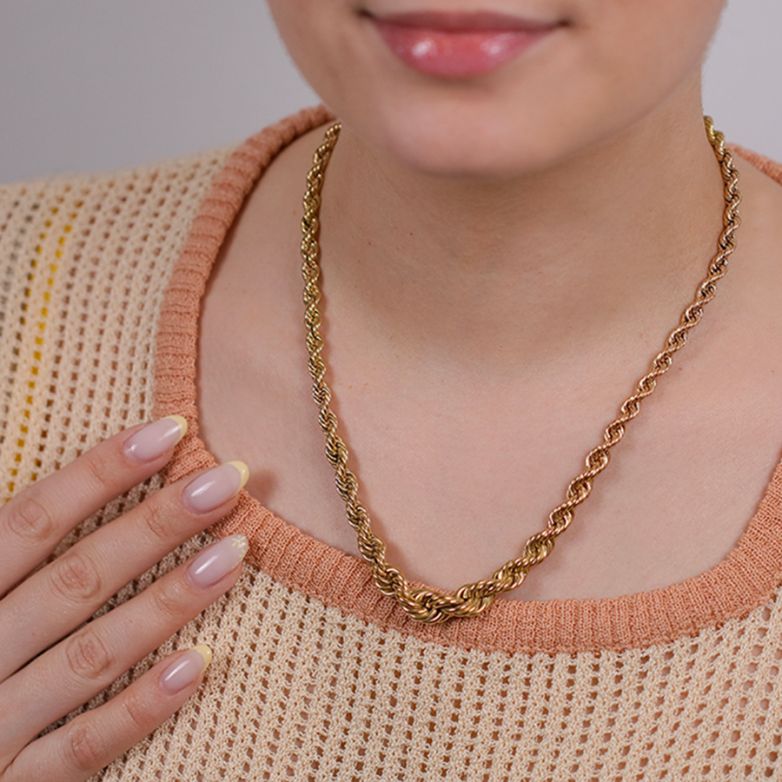 Necklace in yellow gold 21.80g