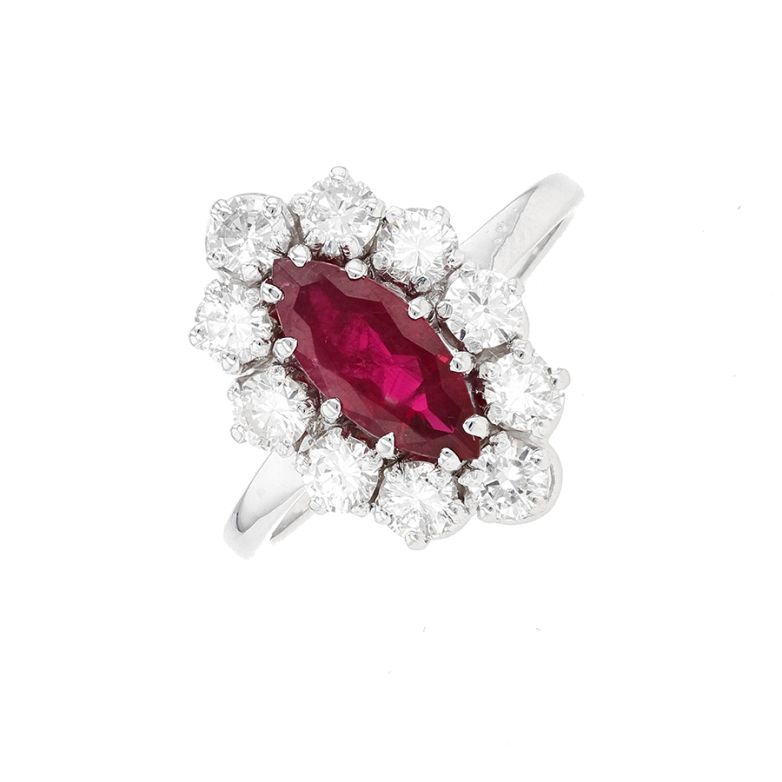Ring daisy ruby 1.12 carat...