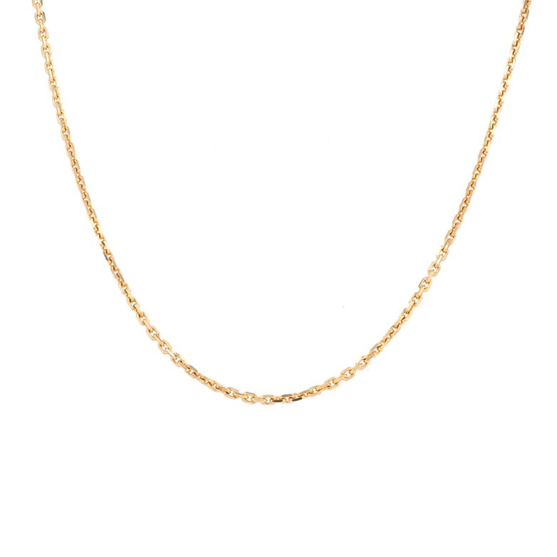 Yellow gold forçat chain...