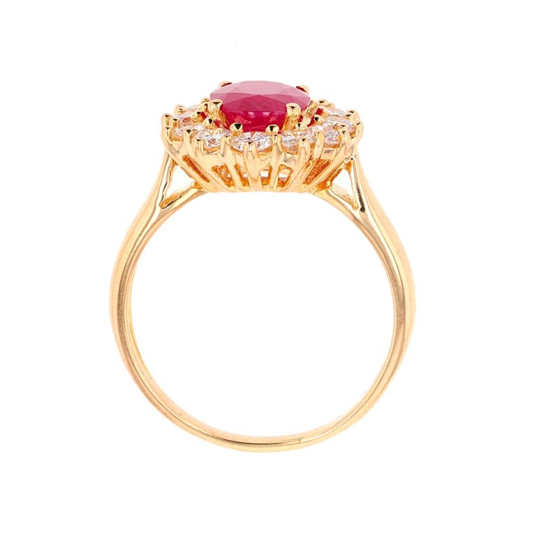 Ring daisy ruby 2.02 carat...