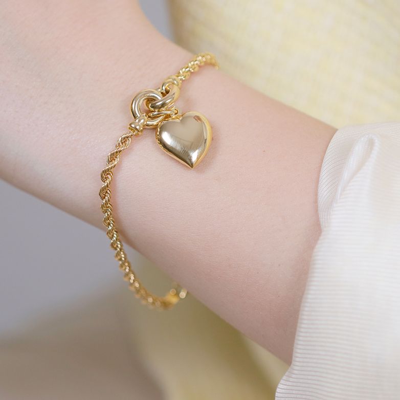 Heart bracelet twisted mesh...