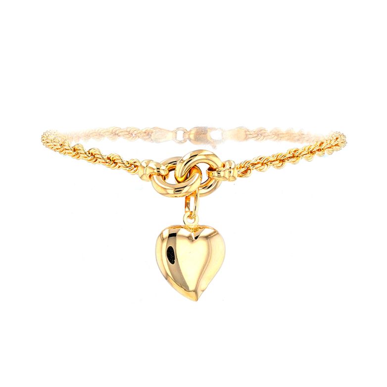 Heart bracelet twisted mesh...