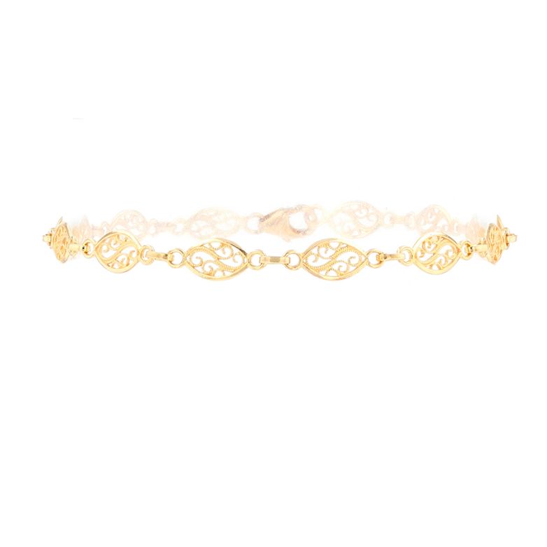 Yellow gold filigree mesh...