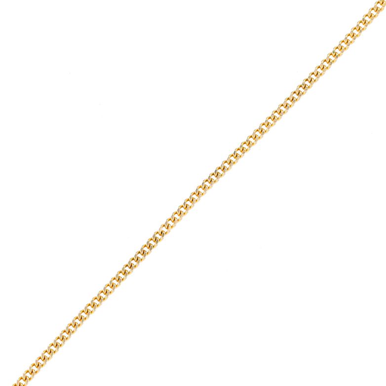 Curb chain in yellow gold...