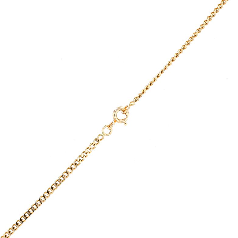 Curb chain in yellow gold...