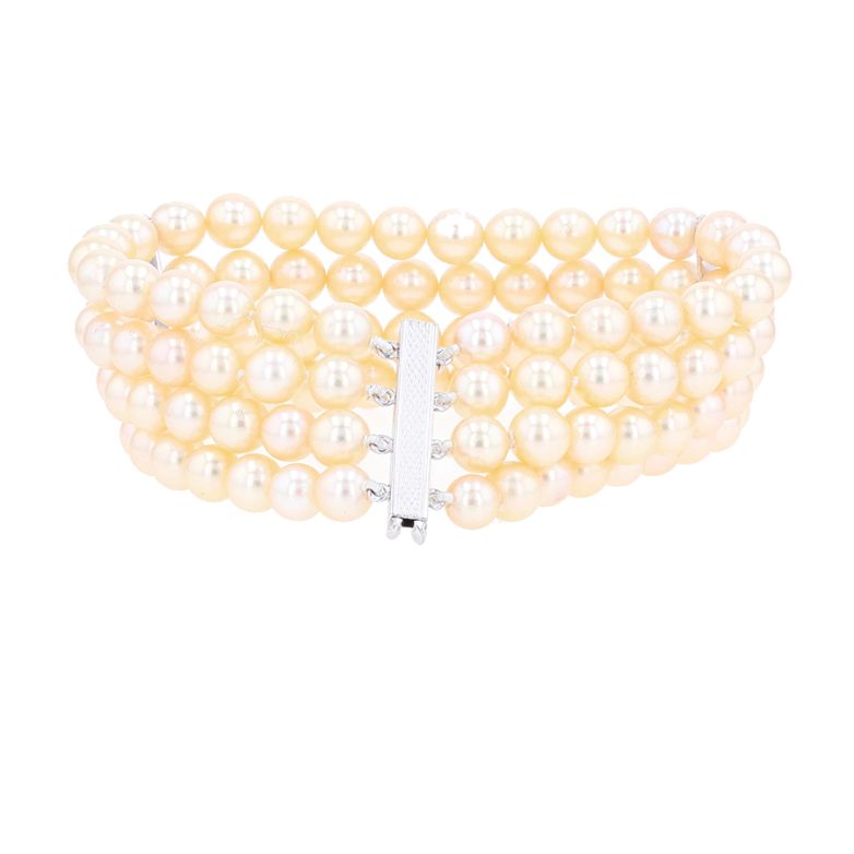 Pearls bracelet white gold...