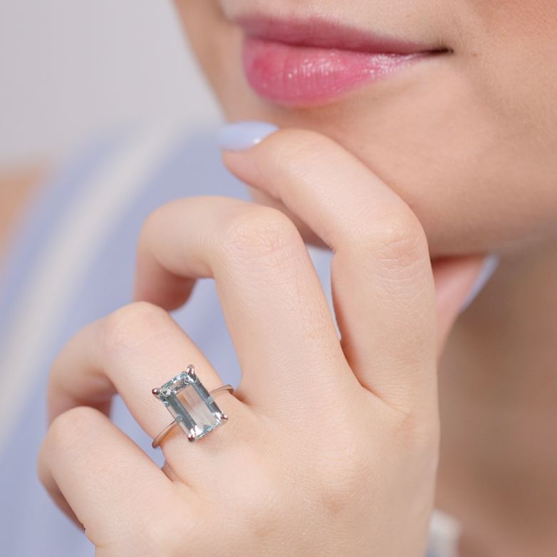 Aquamarine ring 3.53 carats...