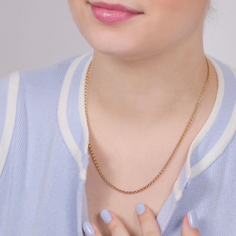 Yellow gold rope chain 11.13g