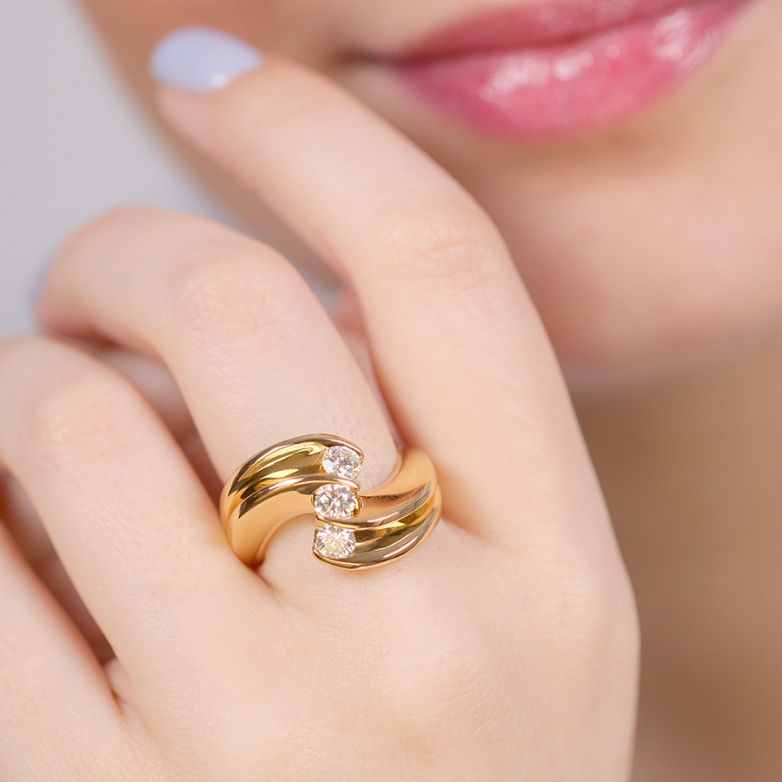 Diamond trilogy ring 0.75...