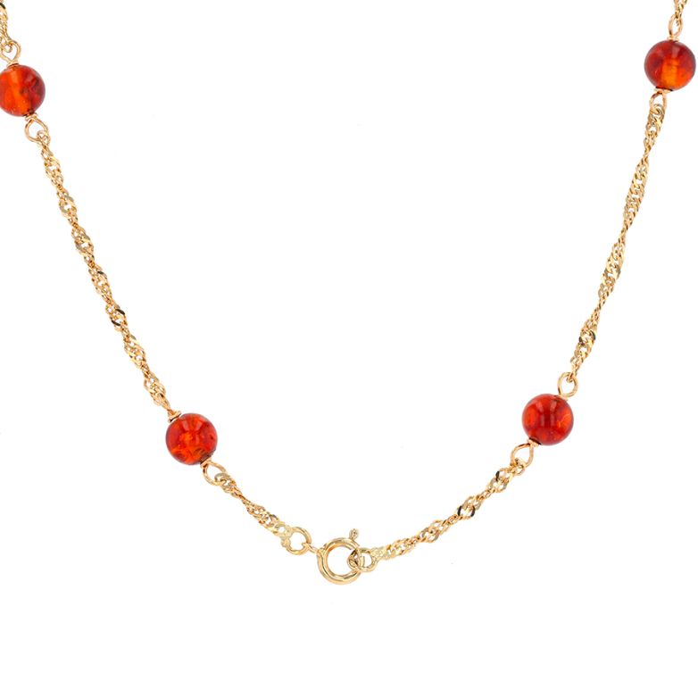 Yellow gold amber necklace...
