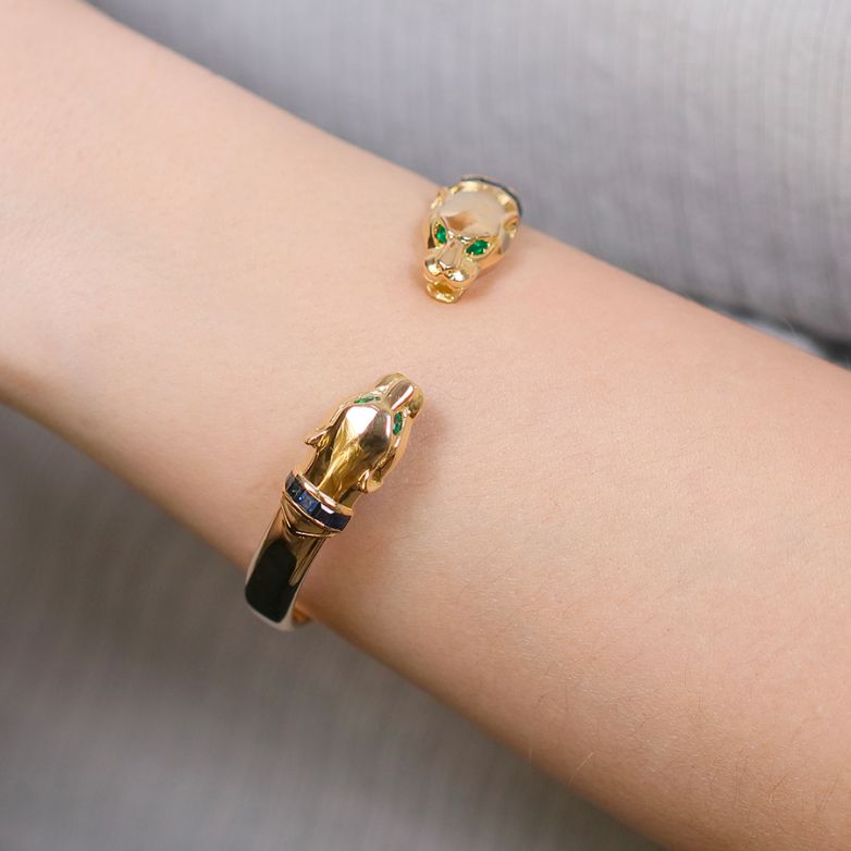 Confronted panther bracelet...