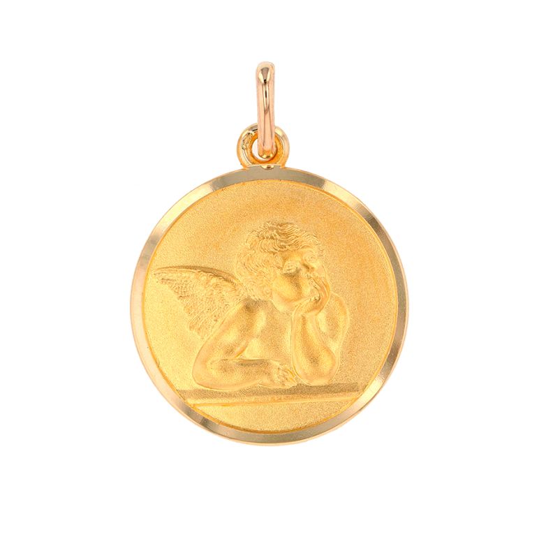 Médaille ange or jaune 4.11g