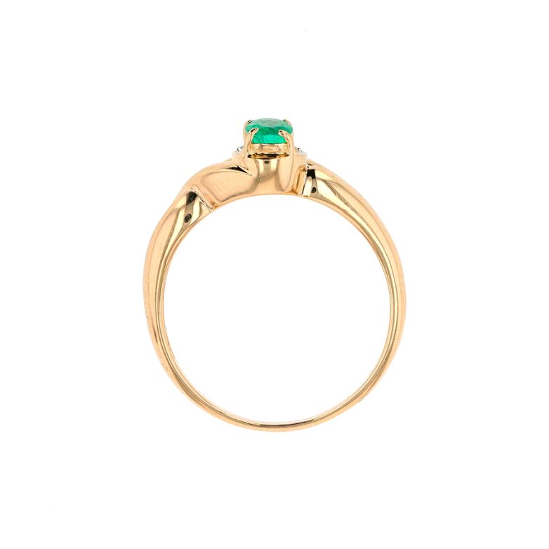 Ring emerald 0.22 carat and...