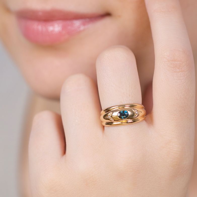 Bague saphir 0.45 carat et...
