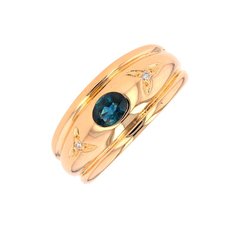 Bague saphir 0.45 carat et...