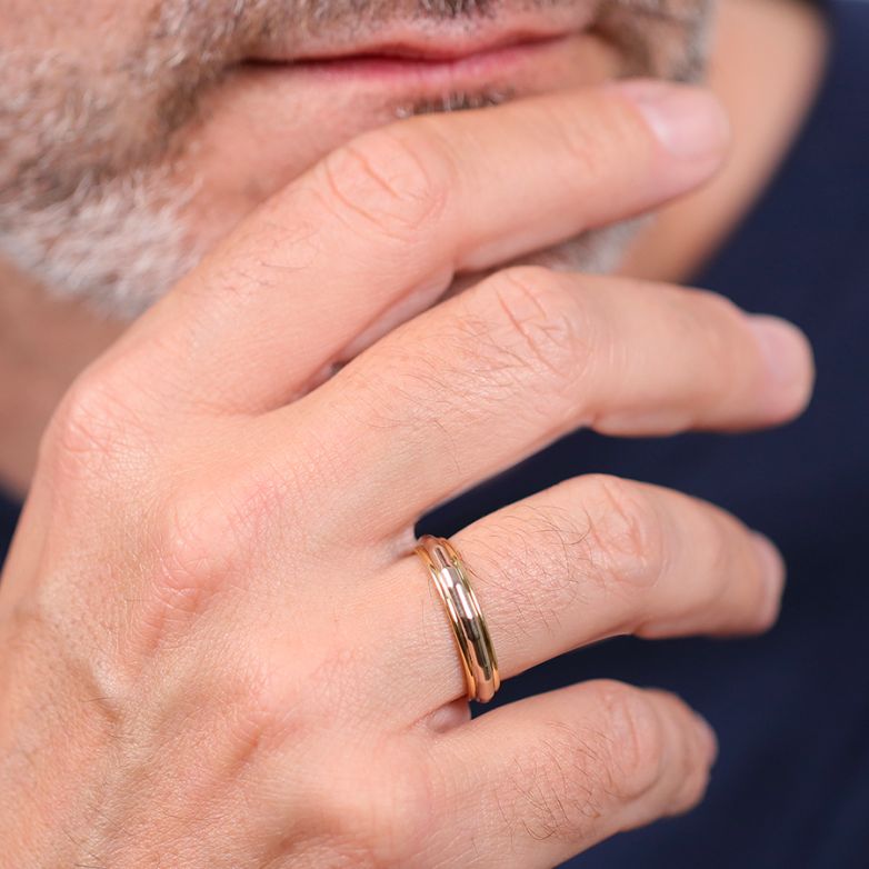2 gold wedding band 5.82g