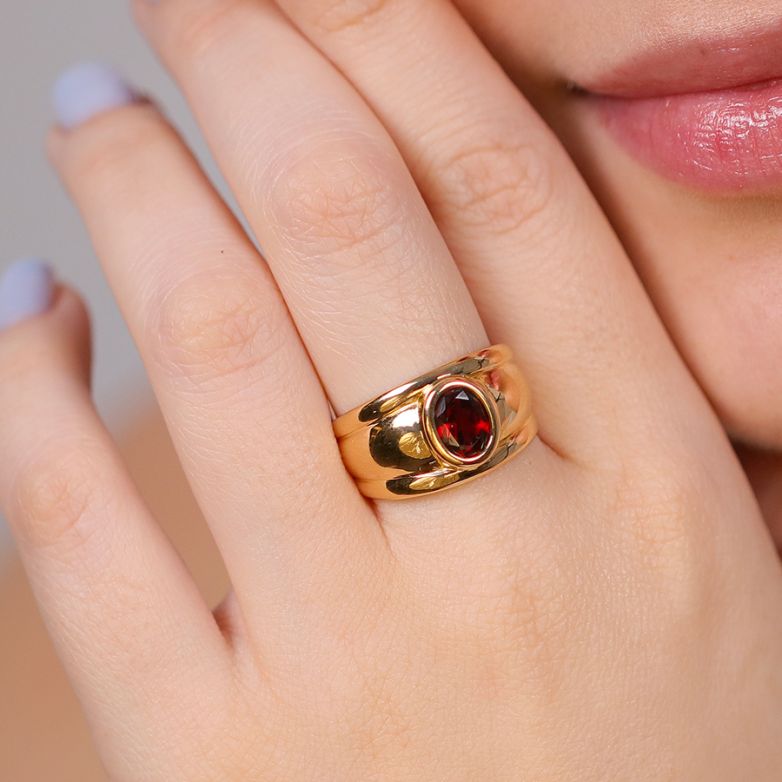 Bague grenat 1.40 carat or...