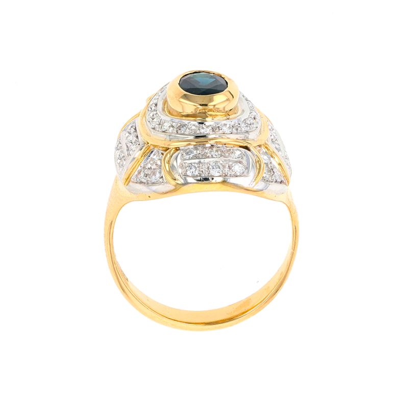 Bague saphir 0.74 carat et...