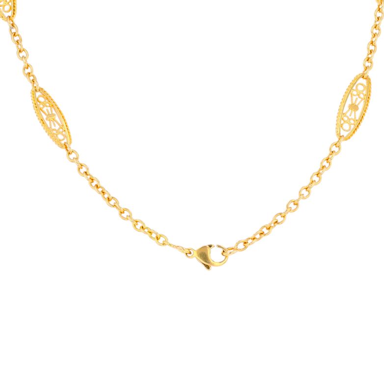 Yellow gold filigree mesh...