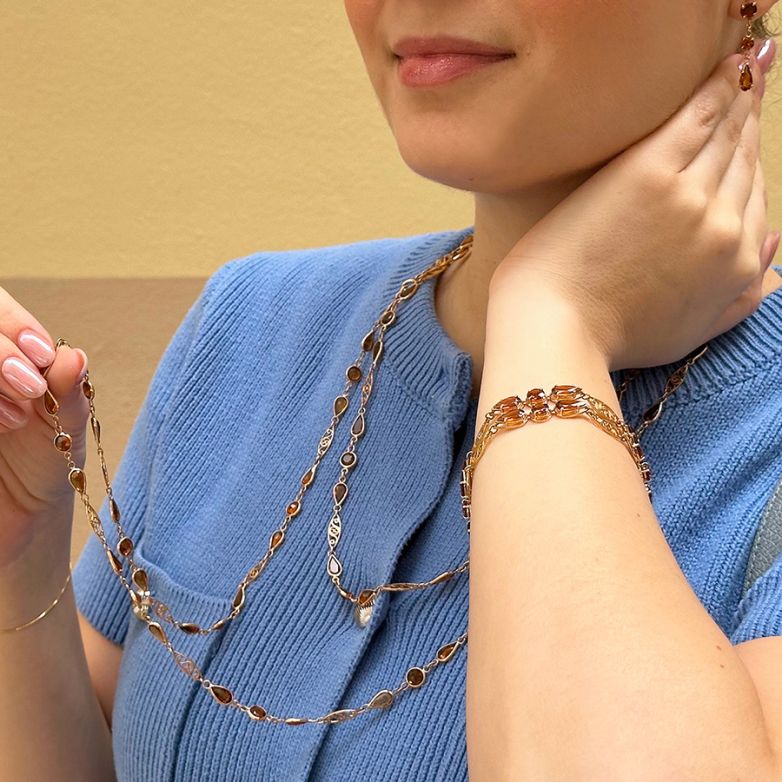 Necklace vintage citrines...