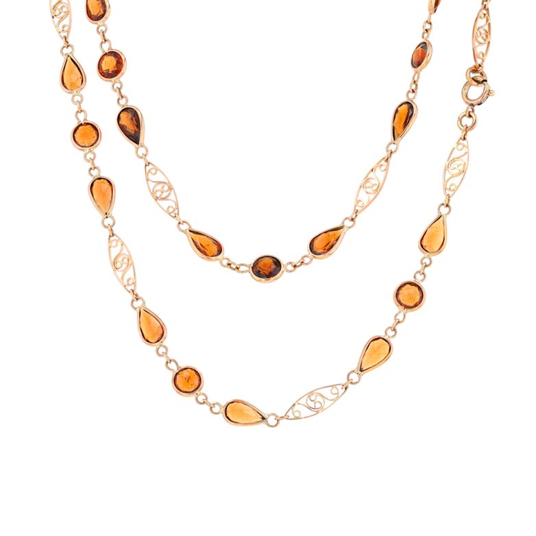 Necklace vintage citrines...