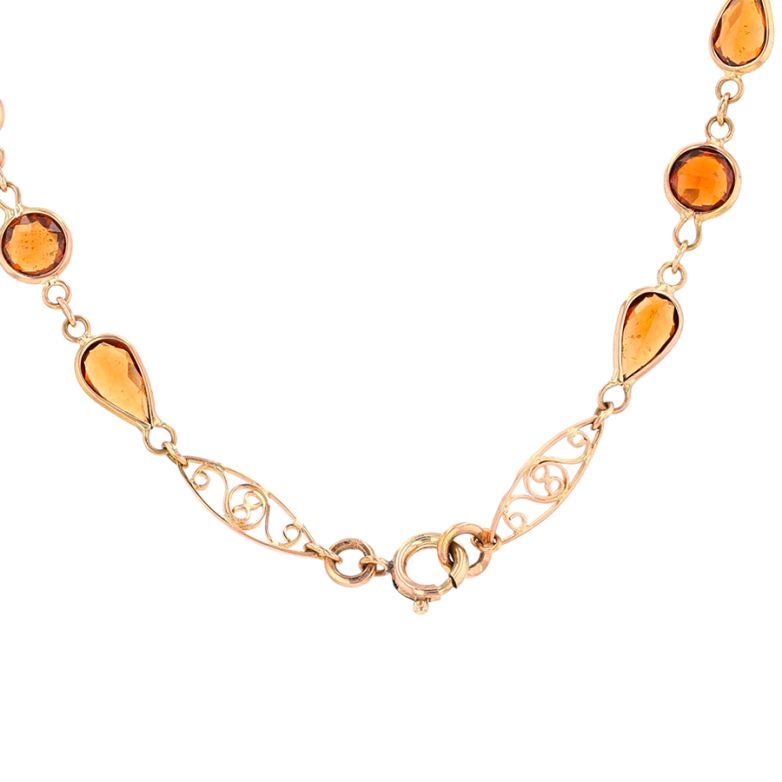 Necklace vintage citrines...