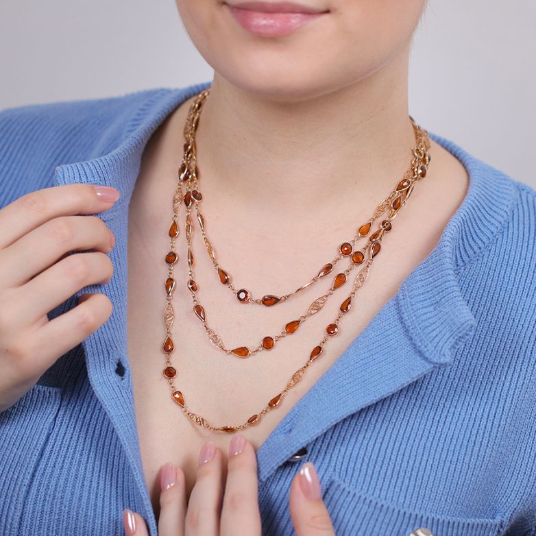 Necklace vintage citrines...