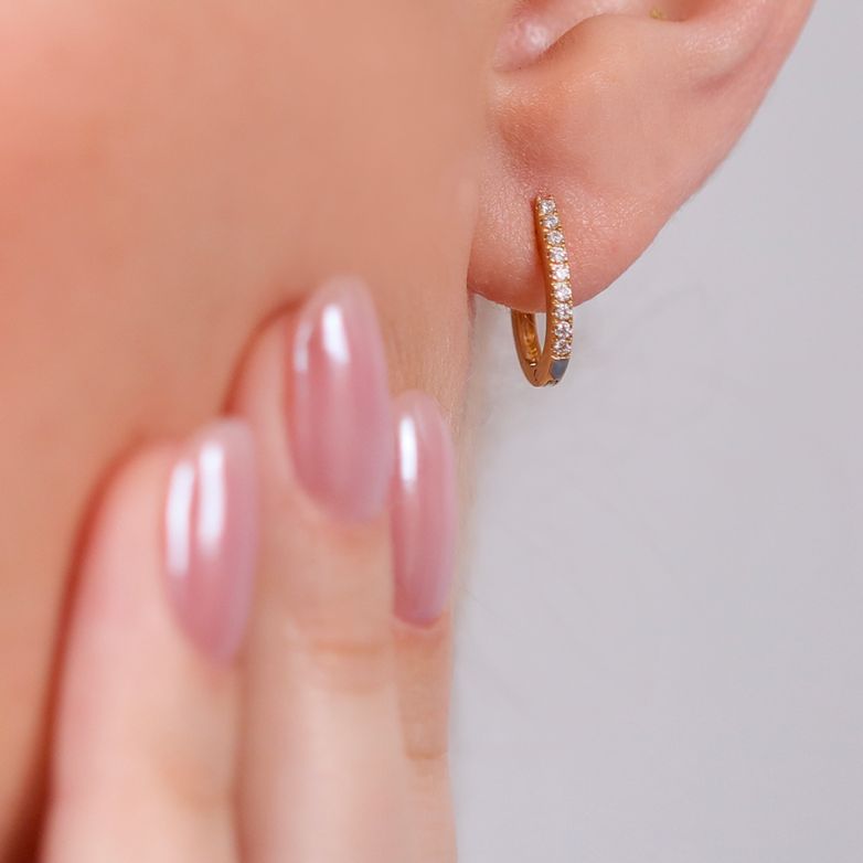 Diamond hoop earrings 0.09...