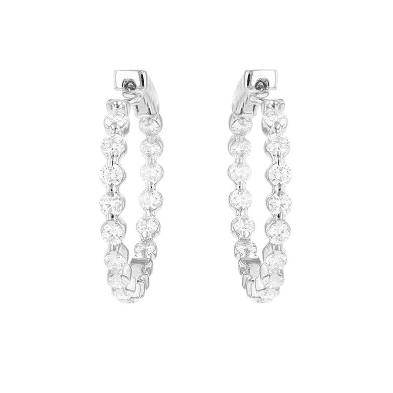 Diamond hoop earrings 2.24...