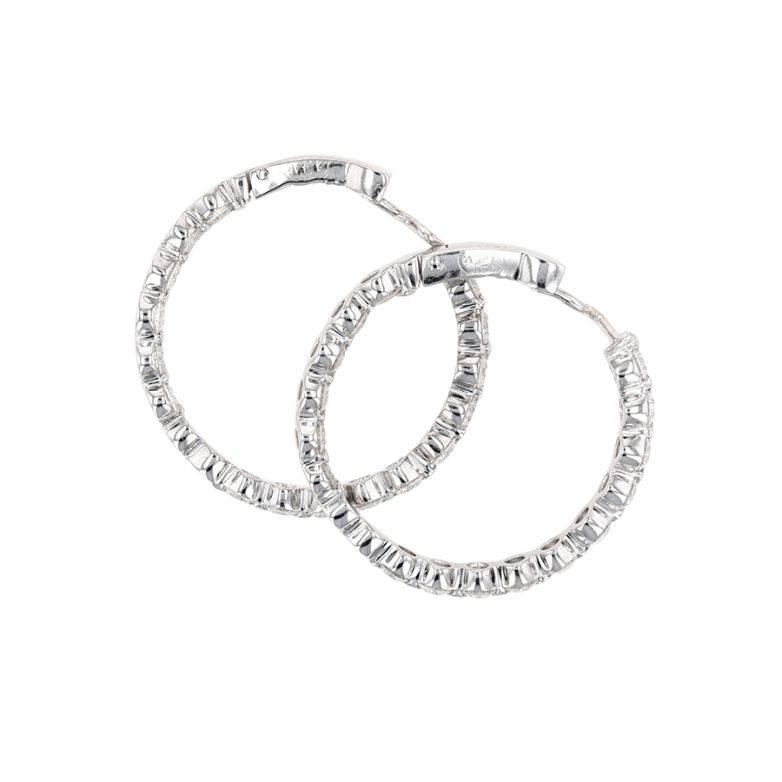 Diamond hoop earrings 2.24...