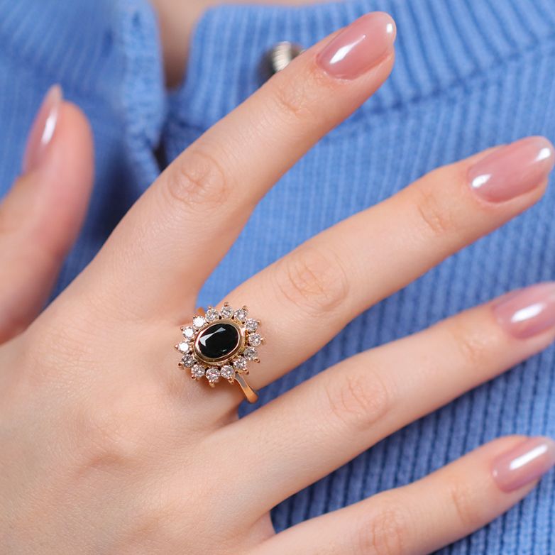 Ring daisy sapphire 1.46...