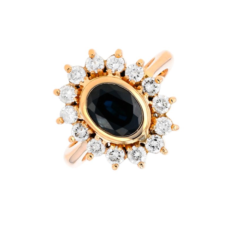 Ring daisy sapphire 1.46...
