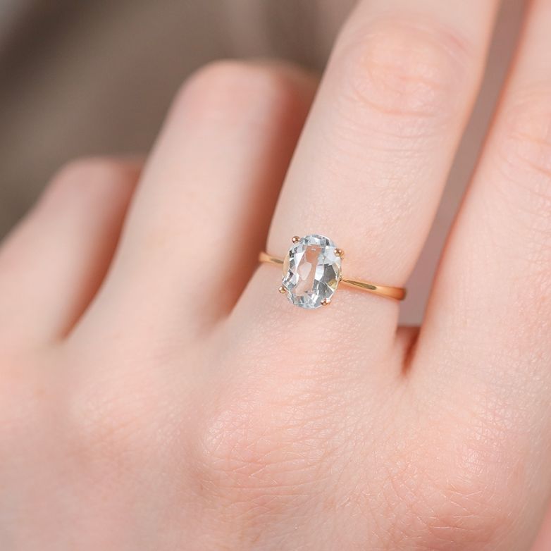 Aquamarine ring 1.84 carat...