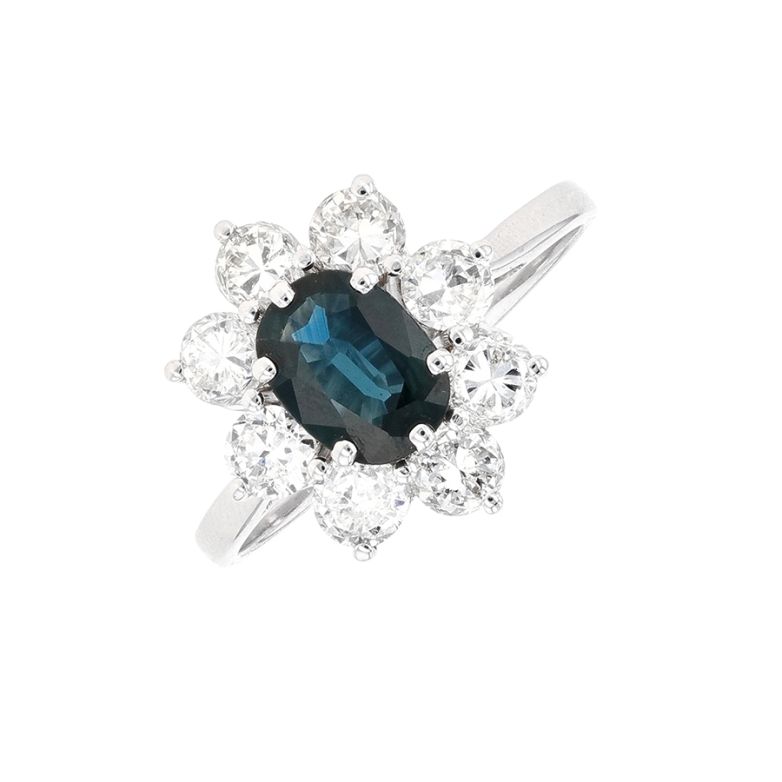 Daisy ring sapphire 1.08...