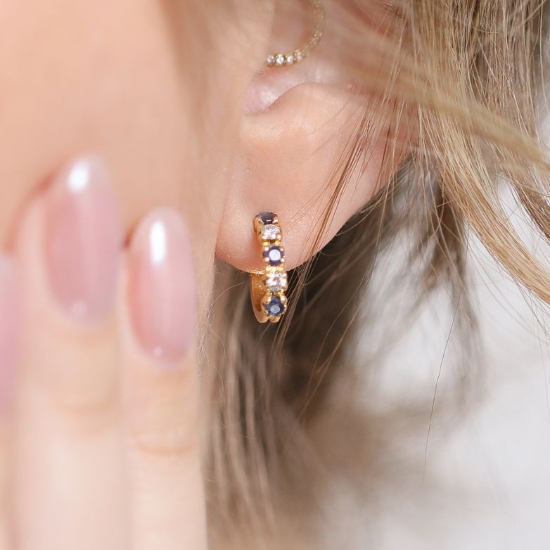 Earrings sapphires 0.24...
