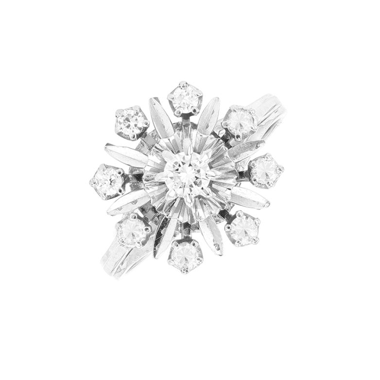 Bague vintage diamants 0.40...