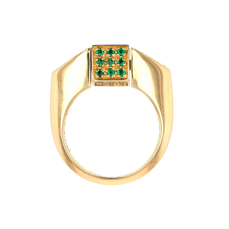 Rotating cube ring with...