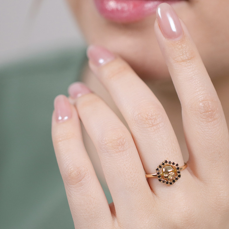 Ring black diamonds 0.11...