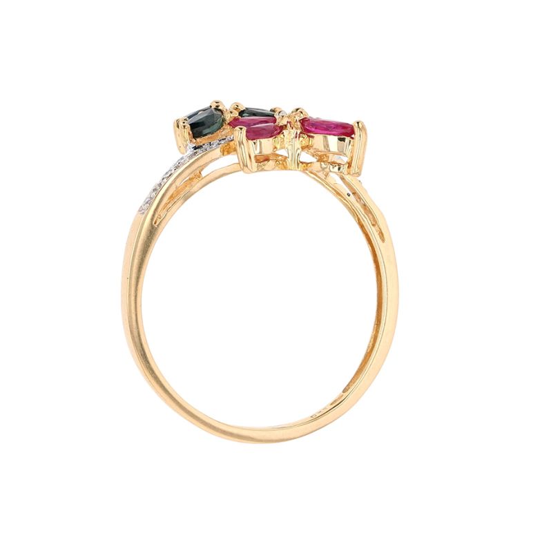 Yellow gold sapphire,...