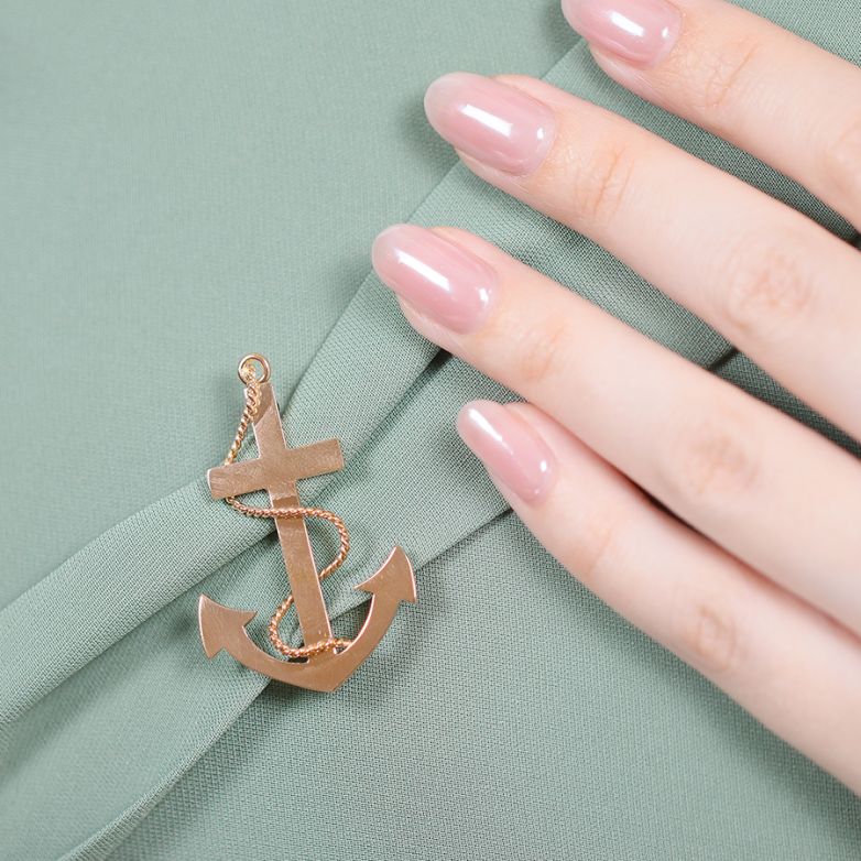 Broche ancre marine or...