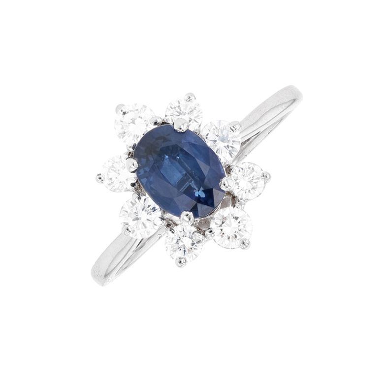 Sapphire daisy ring 1.80...