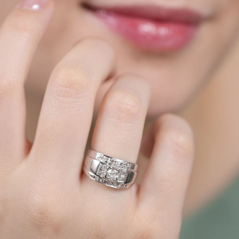 Vintage ring diamonds 0.25...