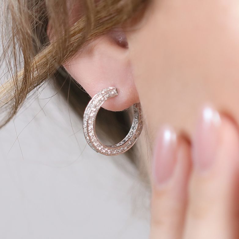 Earrings diamonds 0.76...