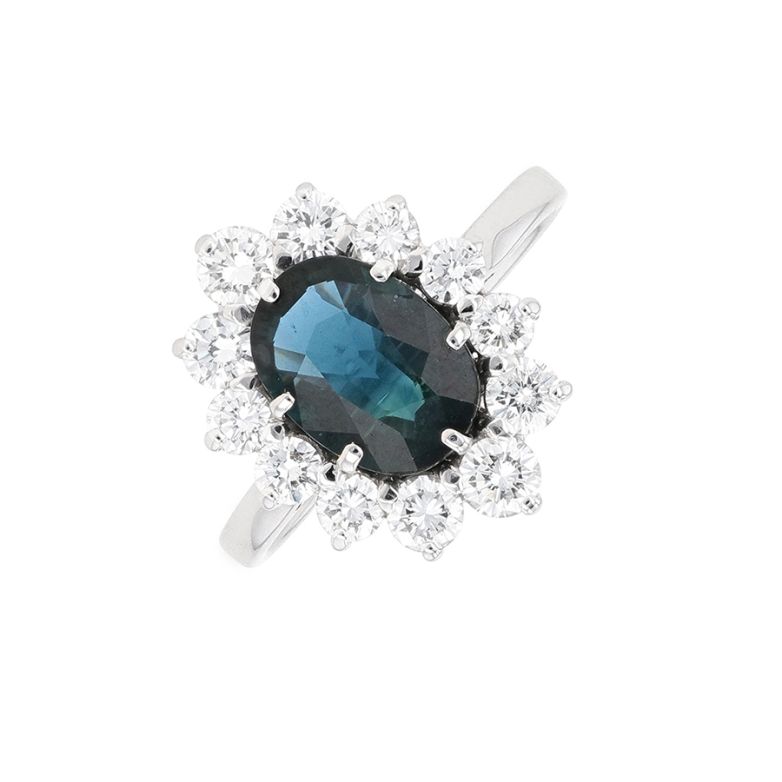 Sapphire daisy ring 1.71...