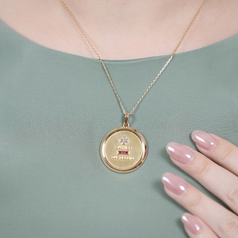 Vintage AUGIS love medal in...