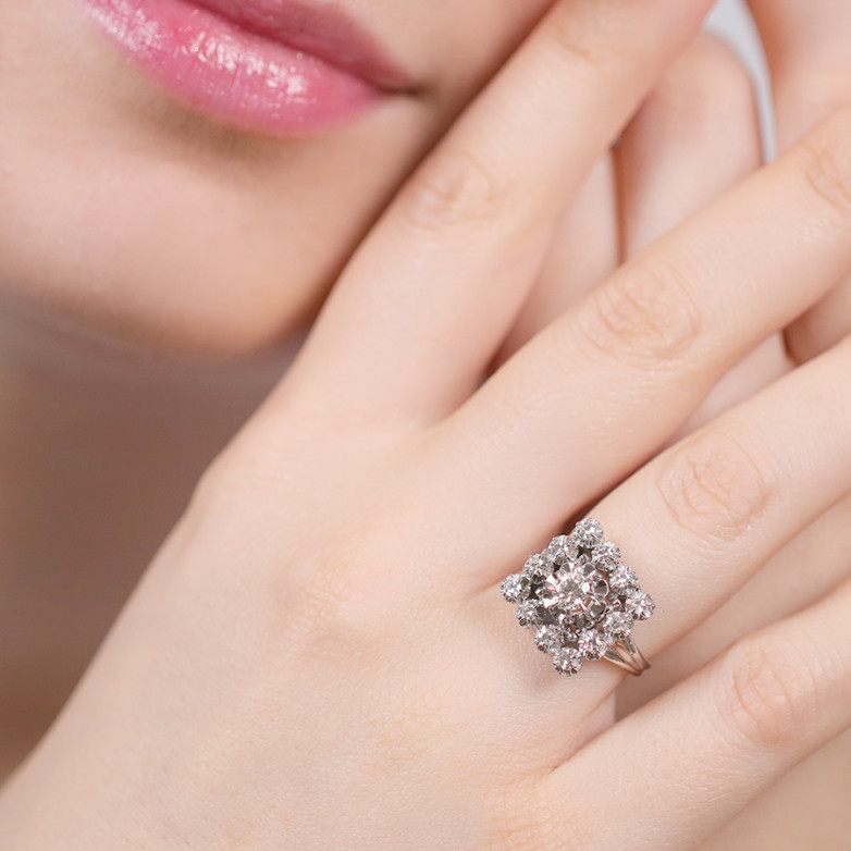 Vintage ring diamonds 0.71...