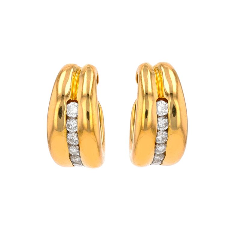 Diamond hoop earrings 0.24...